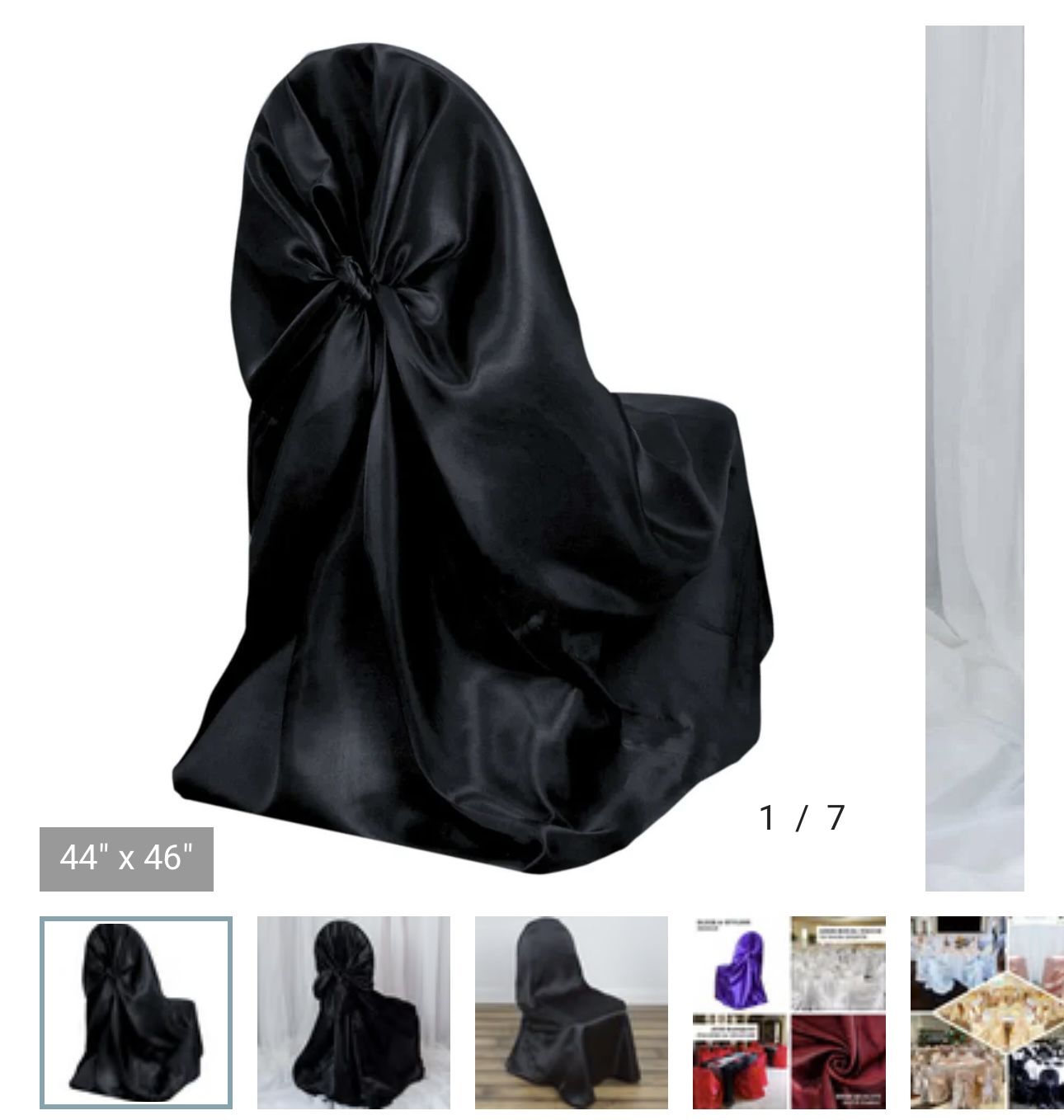 Satin Chair Covers And Tablecloths