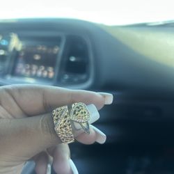 Gold Plated Nugget Rings 