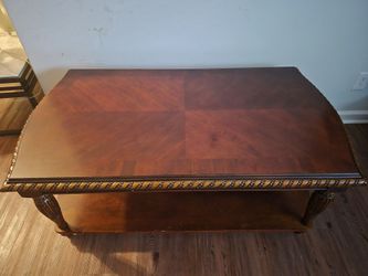 Wood coffee table