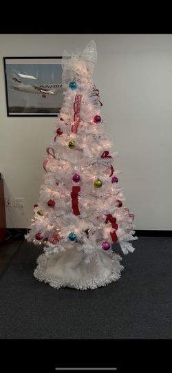 6ft White Christmas Tree $40