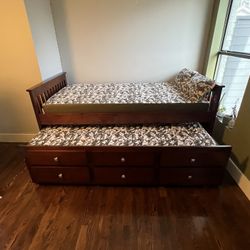 NFM Captain Bed w/2 memory foam mattresses. Great Deal! 