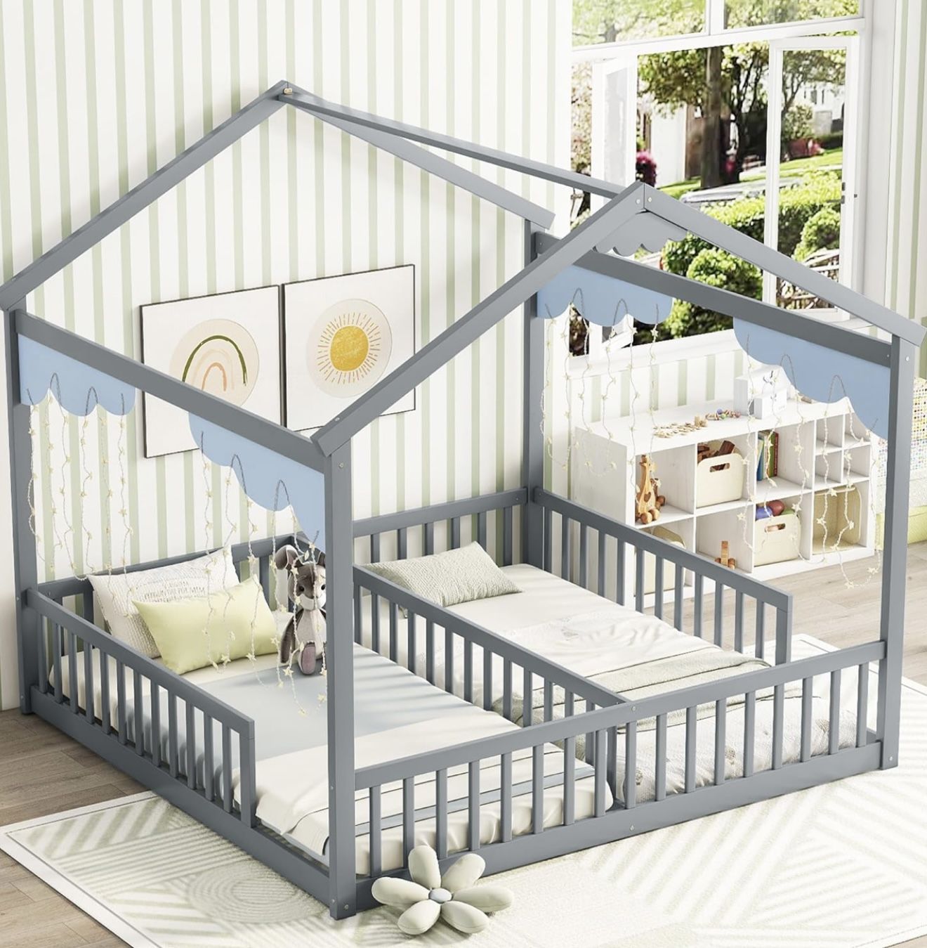 Double Twin Bed Frame