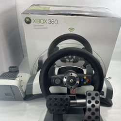 Xbox 360 Wireless Racing Wheel with Force Feedback Pedals Microsoft