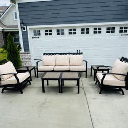 PHI VILLA 7 Piece Outdoor patio Conversation Set 