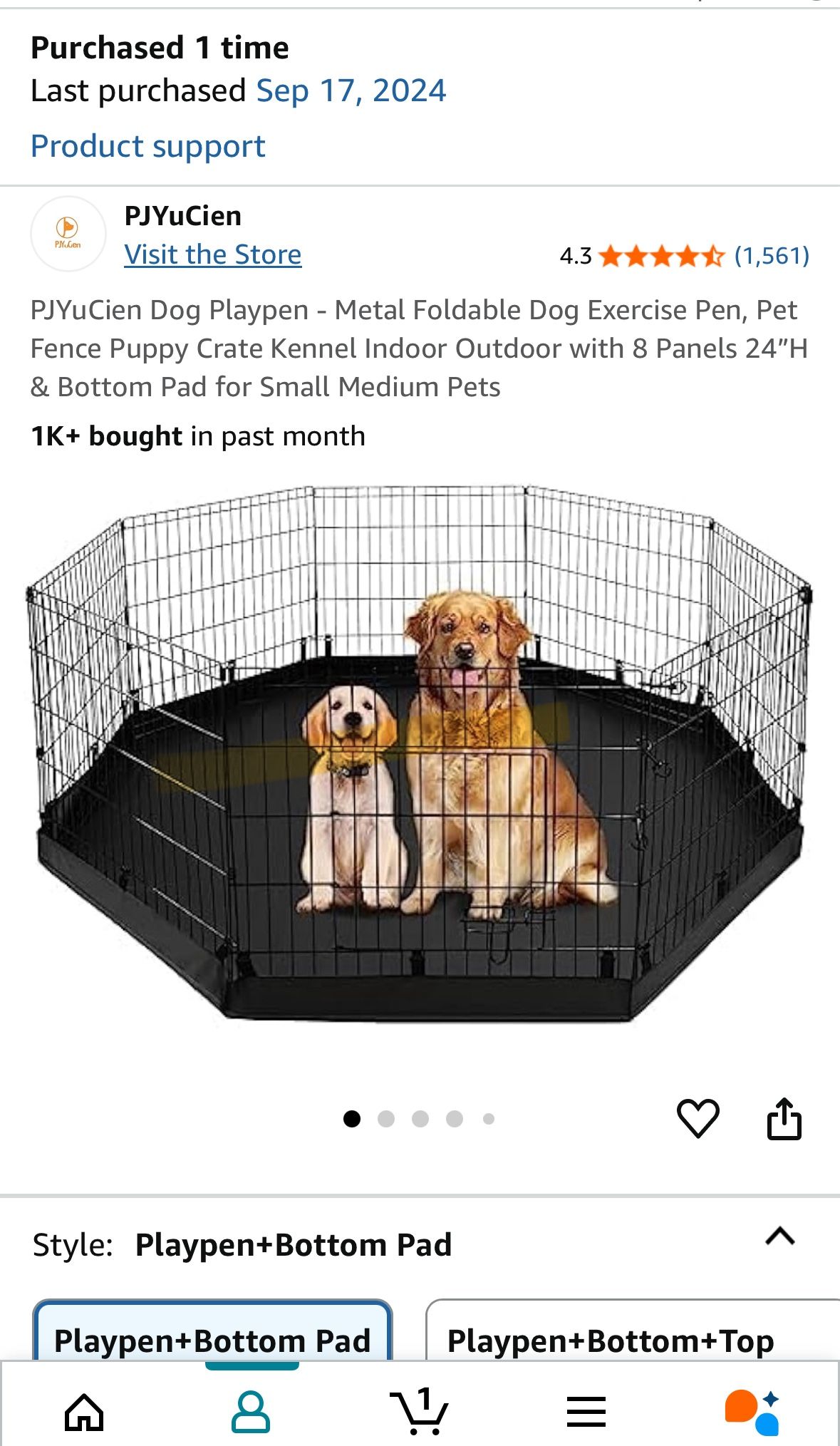 Dog Playpen, Excellent Condition