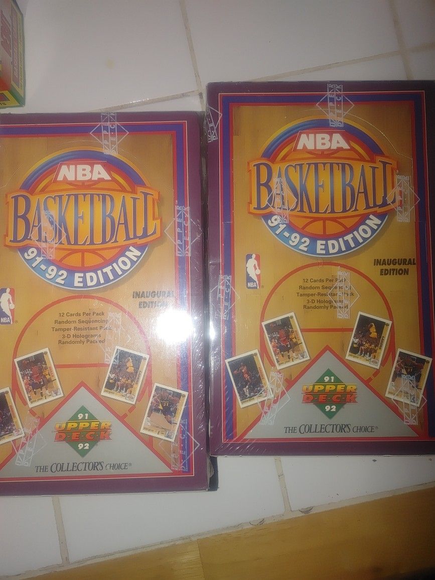 2 Unopened Factory Sealed 91-92 NBA Upper Deck