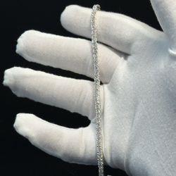 5ct Moissanites Tennis Bracelet 14k White Gold Plated.