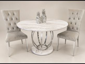 ROUND MARBLE DESIGN DINING TABLE 🍽️🍴🍽️