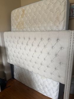 Queen Headboard and mattress
