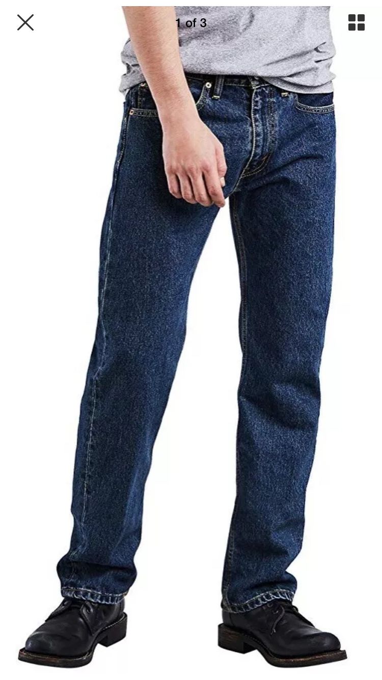 LEVIS 505 Regular Fit Straight Leg Jeans Sz 12H 32X27