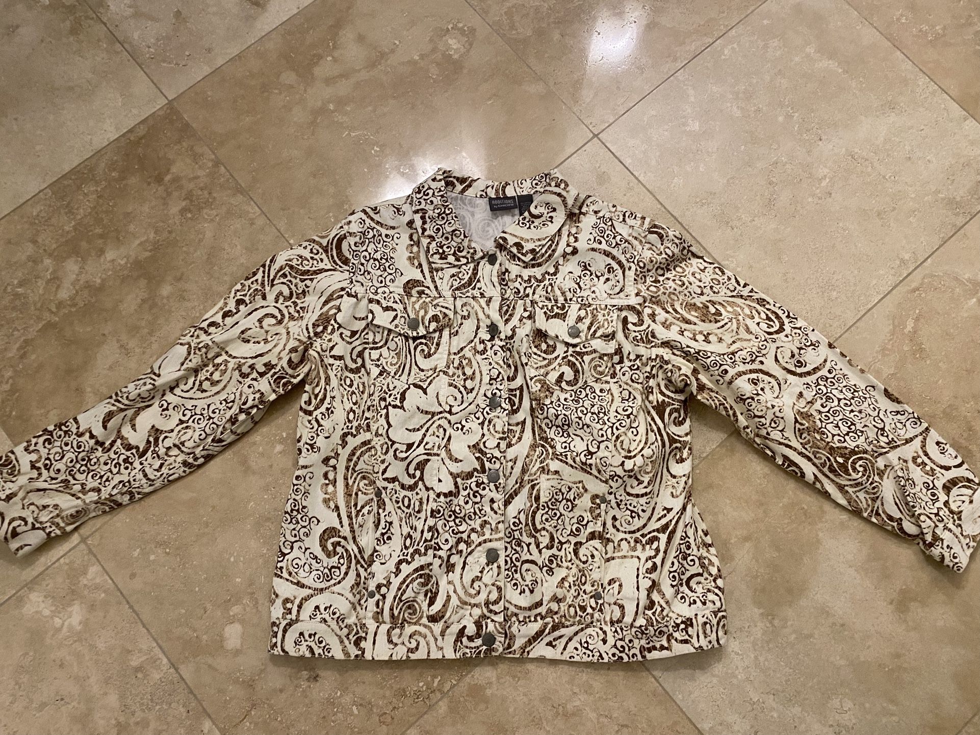 Chicos White Denim Jacket