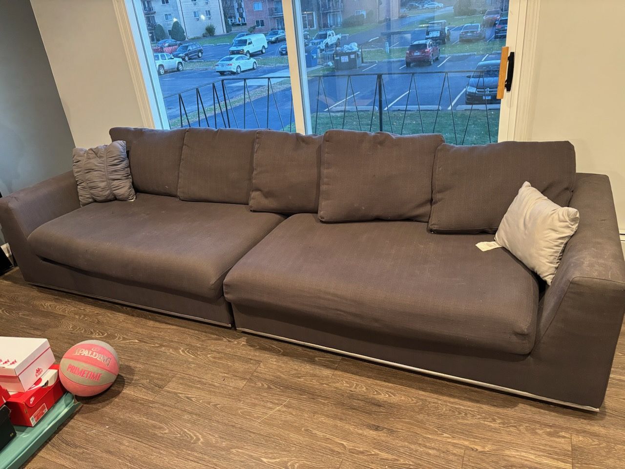 Large Grey Fabric Couch FREE
