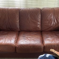 Leather Sofa,couch & ottoman 