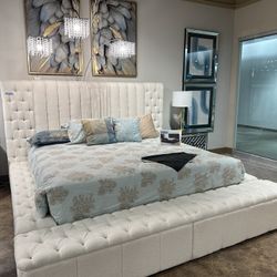 King Size Bed Frame w/ Side Storage