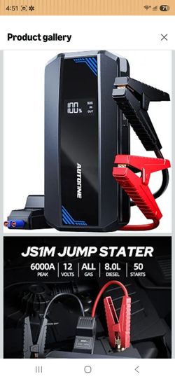 Jumpstarter with power bank and LED lighting