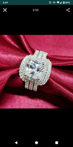 3 piece engagement/wedding band set