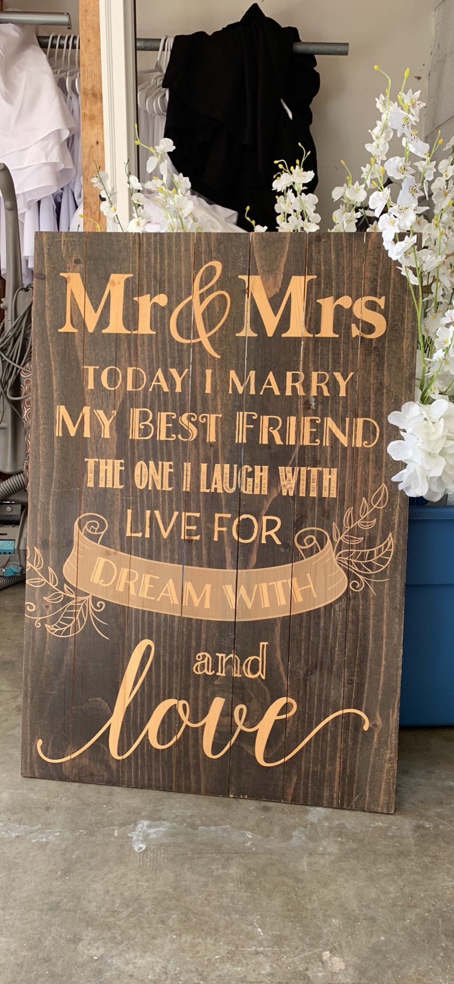 Wedding Decor Sign 20in X30 In