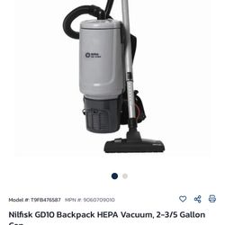 Gd 10 Back Pack Vacuum 