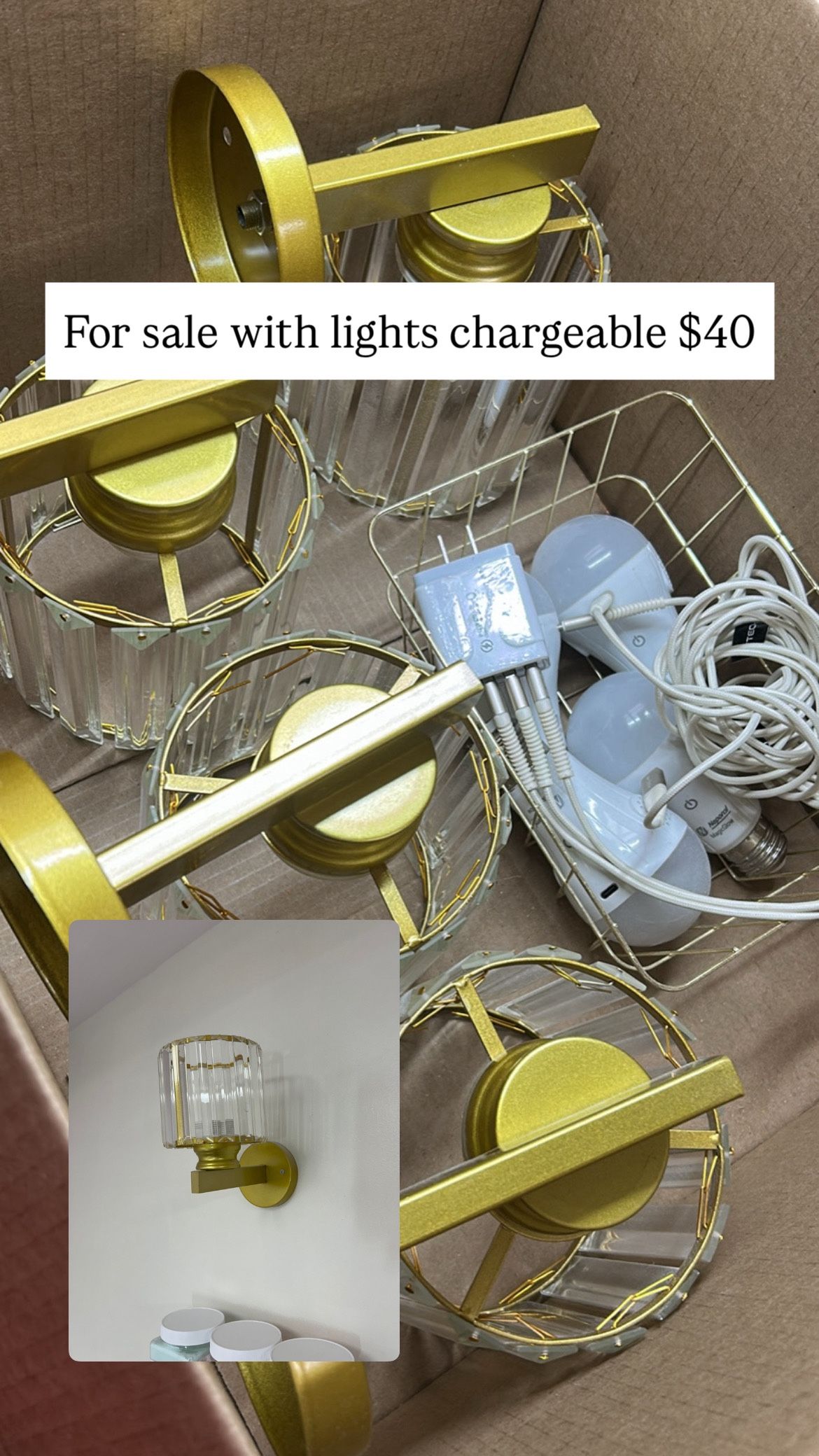 Gold sconces