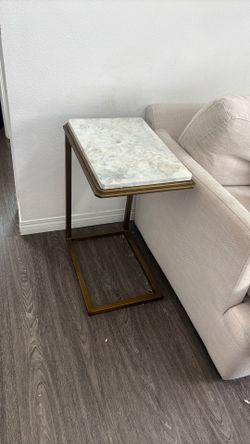 Marble Like Side Table 