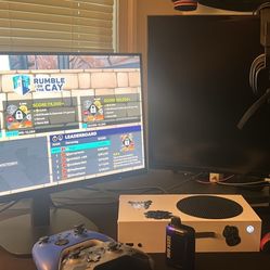 Xbox Series S/ Onn 24” Monitor/Samsung 27” Monitor/ Controller/ Headset