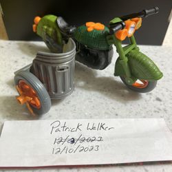 1989 TMNT Sewer Turtle Cycle Motorcycle w/ Sidecar Vintage Teenage Mutant Ninja Turtles
