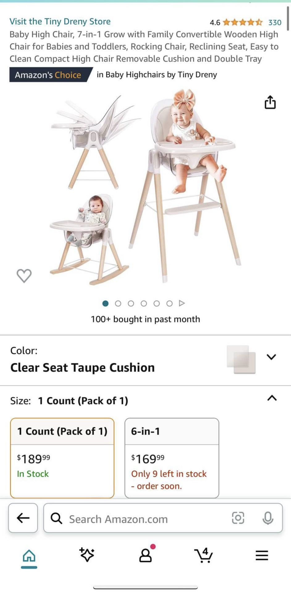 Clear Baby High Chair