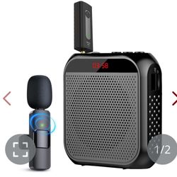 Jkoailiwi Personal Voice Amplifier For Teachers, Mini Voice Amplifier With Wireless Lavalier Microphone, Portable Megaphone Speaker Headset System For