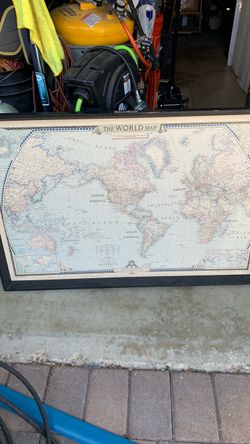 Framed Wall Maps-US and World
