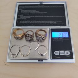 Lot of 7 - 18K gold rings = 27.8 grams