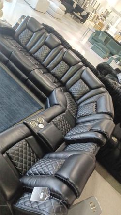 Reclining Sectional with speaker - ask for details