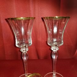 Mikasa Gold Water And Champagne Goblets