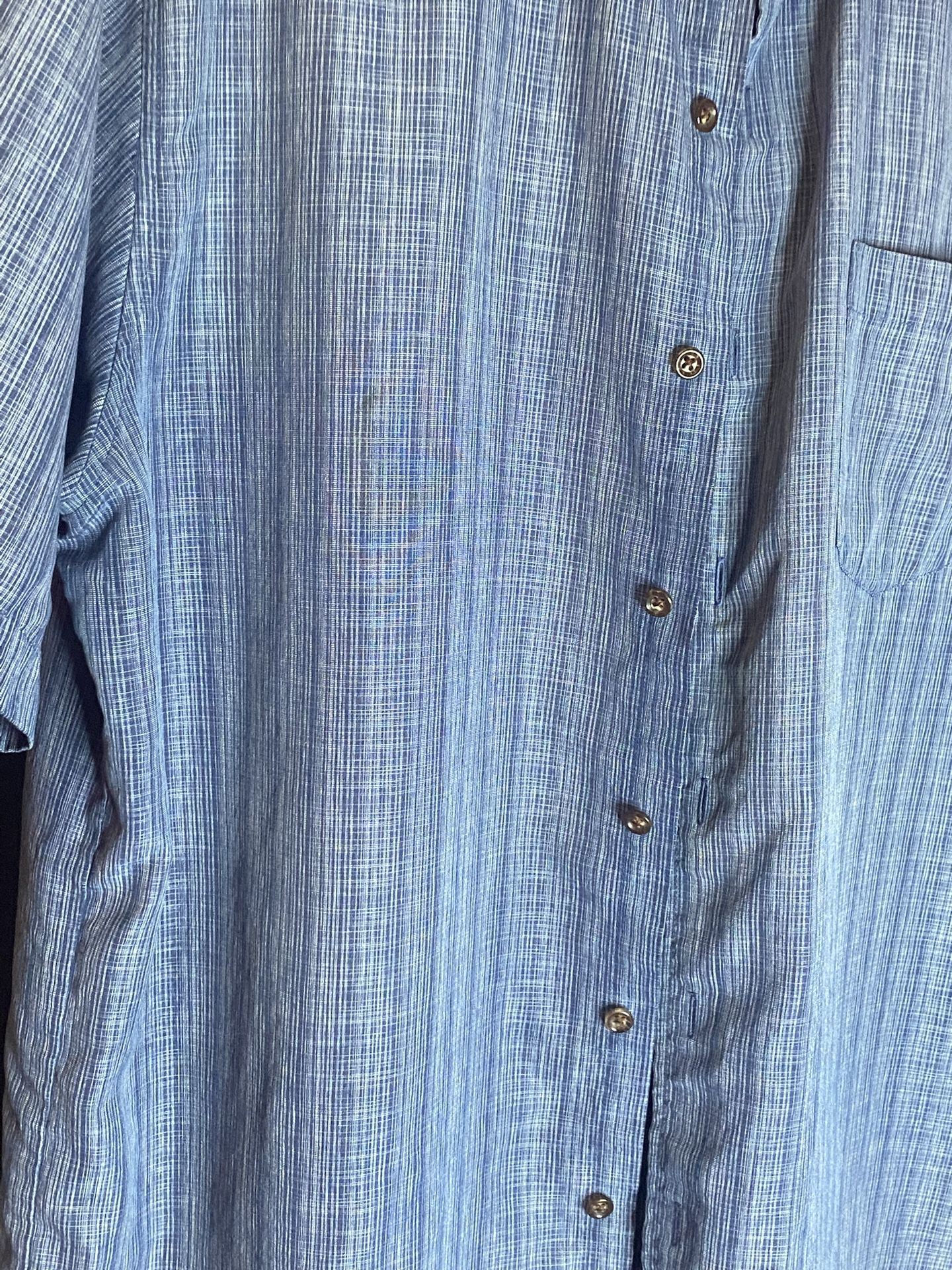 Men’s Blue Button-Down Shirt 