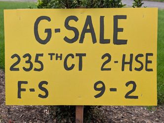 GARAGE SALE -SAMMAMISH