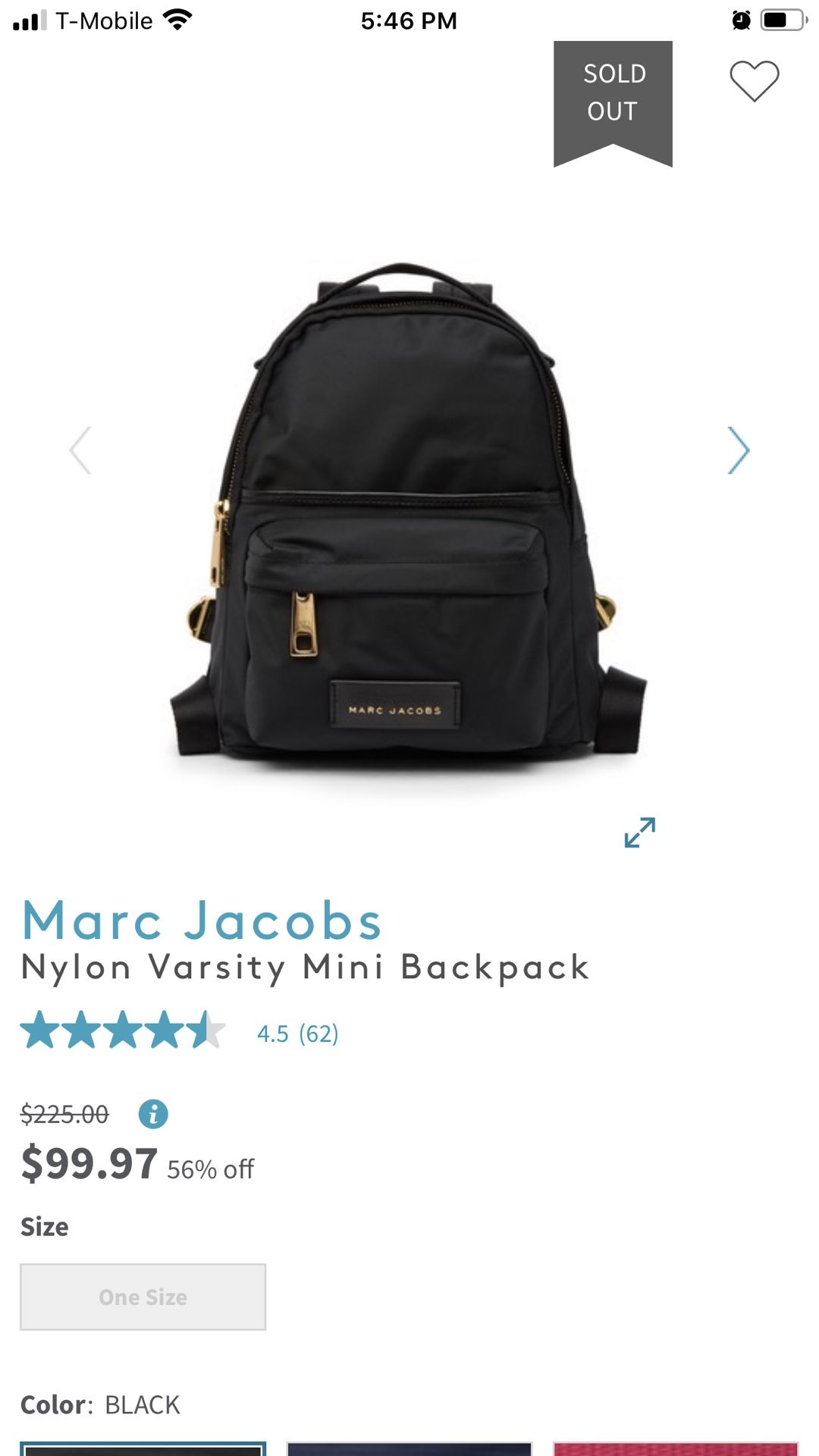 Mark Jacobs mini backpack/ Marc Jacobs bag