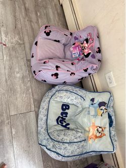 Kids Bean Bag Chairs - Minnie Mouse & Bluey