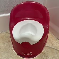 Kid Potty Chair – Pink – Easy to Clean  Pink toddler potty chair   Comfortable and easy to clean, with a removable white insert. Features: 	•	Backrest