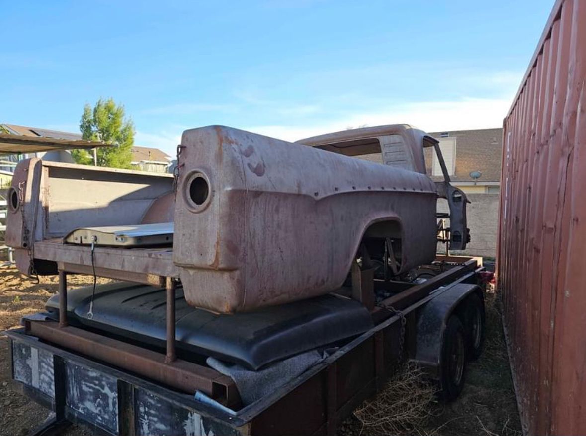 1964 D100 Long Bed Dodge Sweptline With Trailer PROJECT!! Read The Offer