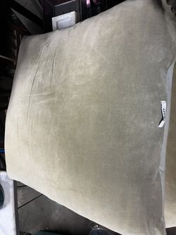 XL DKNY Silver Velvet Pillow 