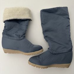 Women Canadian Boots Faux Sherpa Gum Wedge Boots 7