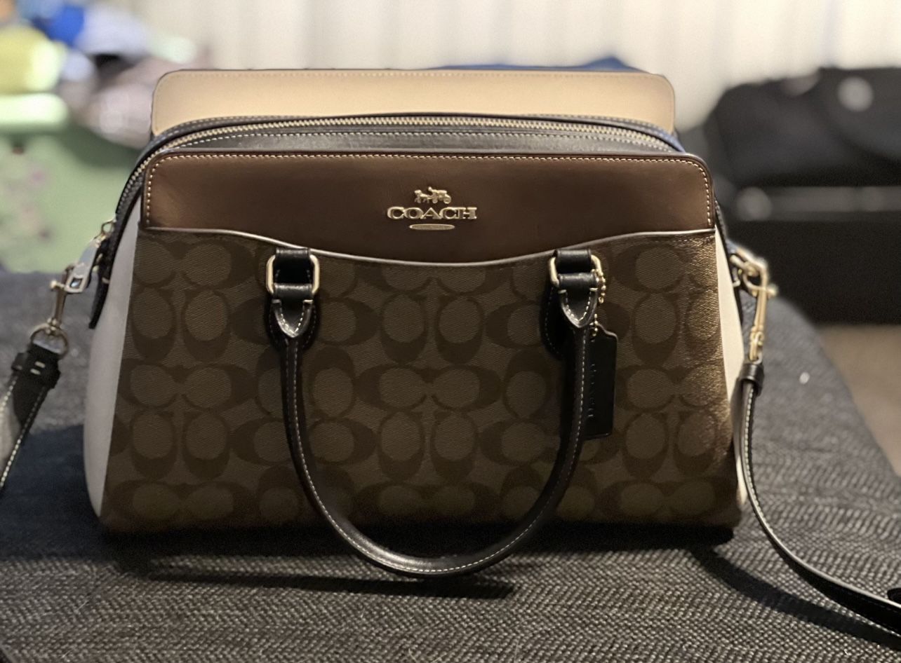 Brown And Cream Coach Bag
