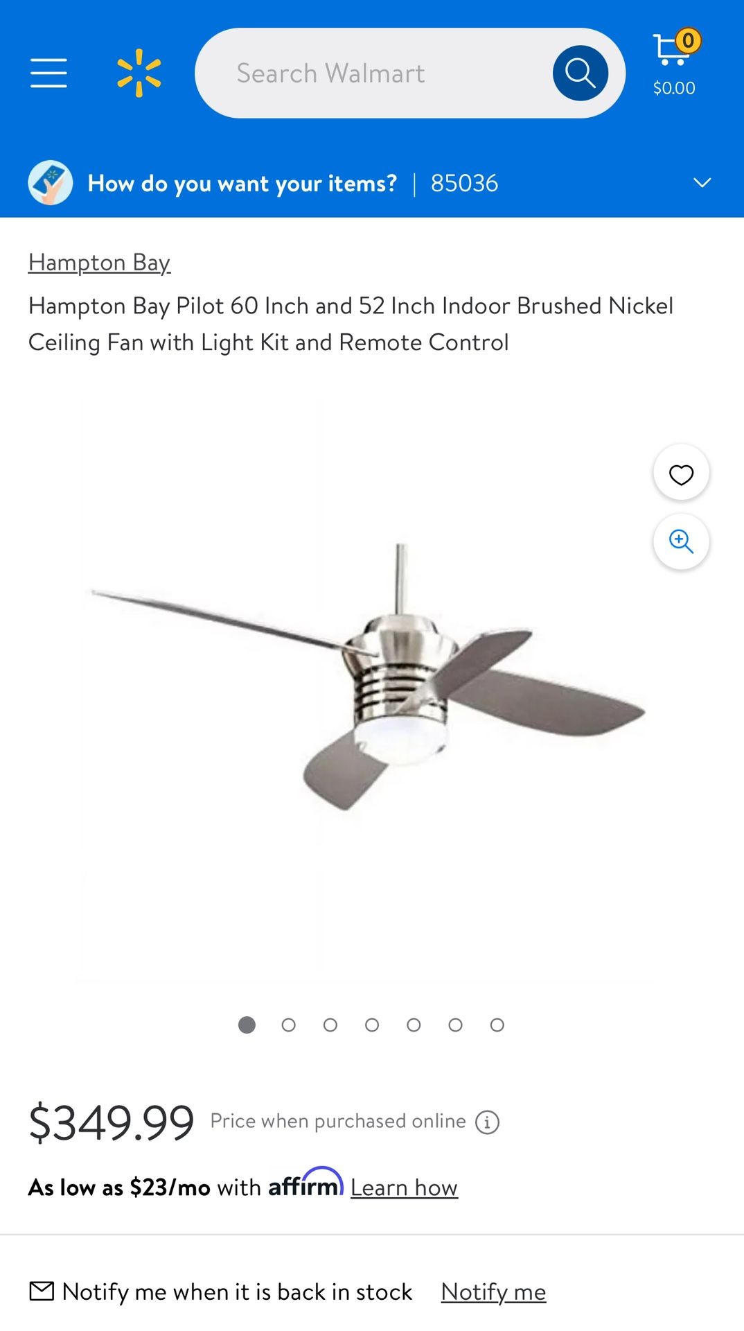 Hampton Bay Pilot Ceiling Fan