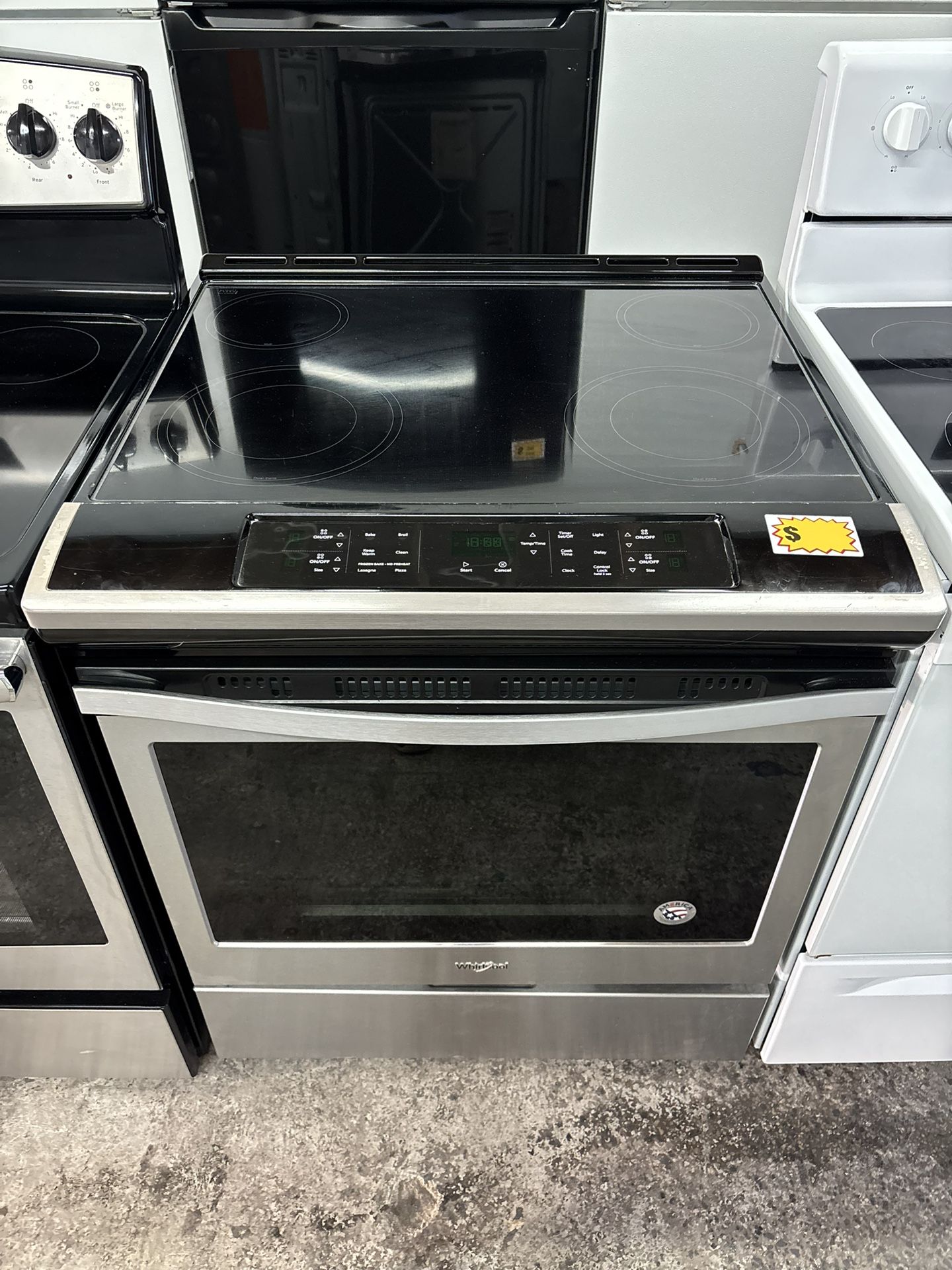 WHIRLPOOL 30” SLIDE IN ELECTRIC STOVE