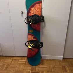 Burton Snowboard 142cm with Binding Size M For Wowen for Sale