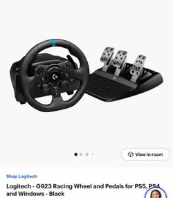 Logitech G923 Racing Wheel, Pedals & Shifter