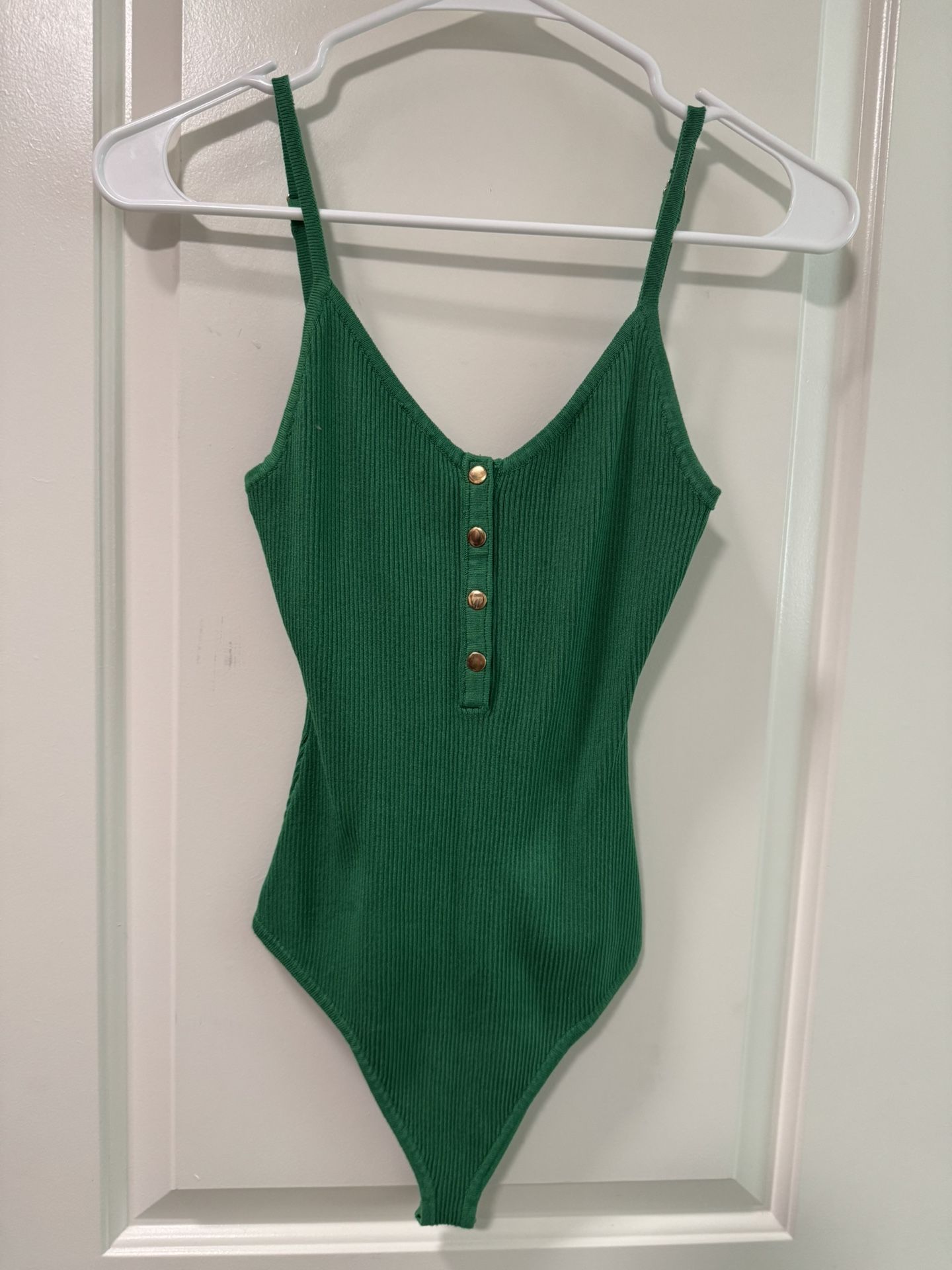 Green Bodysuit With Good Buttons