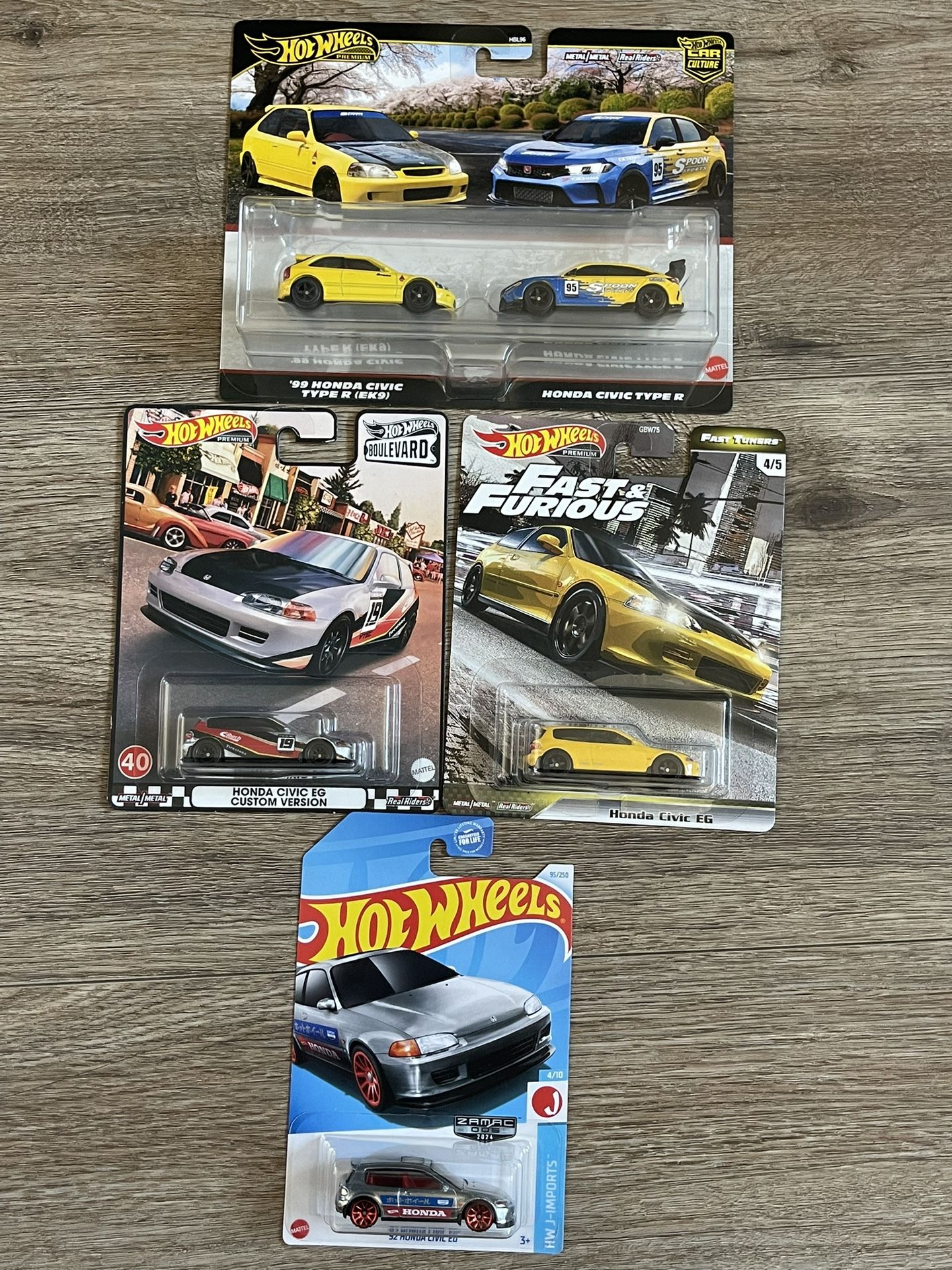 Hot Wheels Honda civic lot of 4