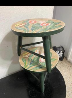 Juego butacas decoración madera pintura antigua