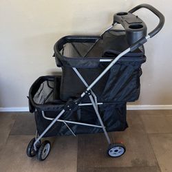 Double Pet Stroller, Clean,  Rarely Used 