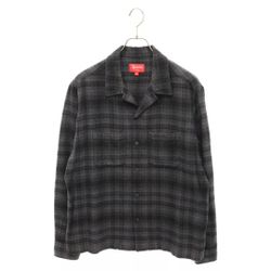 SUPREME 21AW Plaid Flannel Shirt Long Sleeve Black Used